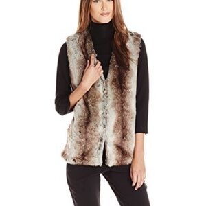 Women's Faux Fur Vest - Brown